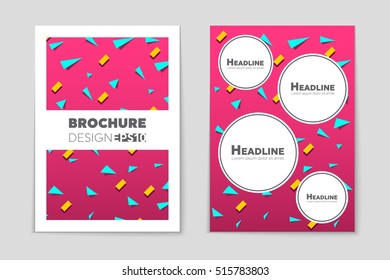 Abstract vector layout background set. For art template design, list, page, mockup brochure theme style, banner, idea, cover, booklet, print, flyer, book, blank, card, ad, sign, sheet, flyer, a4.