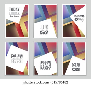Abstract vector layout background set. For art template design, list, page, mockup brochure theme style, banner, idea, cover, booklet, print, flyer, book, blank, card, ad, sign, sheet, flyer, a4.