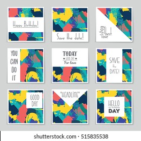 Abstract vector layout background set. For art template design, list, page, mockup brochure theme style, banner, idea, cover, booklet, print, flyer, book, blank, card, ad, sign, sheet, flyer, a4.