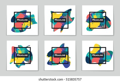 Abstract vector layout background set. For art template design, list, page, mockup brochure theme style, banner, idea, cover, booklet, print, flyer, book, blank, card, ad, sign, sheet, flyer, a4.