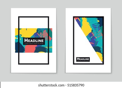 Abstract vector layout background set. For art template design, list, page, mockup brochure theme style, banner, idea, cover, booklet, print, flyer, book, blank, card, ad, sign, sheet, flyer, a4.