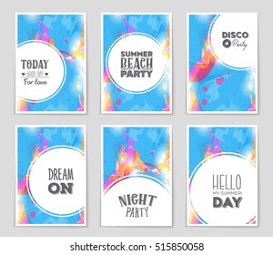 Abstract vector layout background set. For art template design, list, page, mockup brochure theme style, banner, idea, cover, booklet, print, flyer, book, blank, card, ad, sign, sheet, flyer, a4.