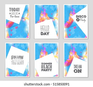 Abstract vector layout background set. For art template design, list, page, mockup brochure theme style, banner, idea, cover, booklet, print, flyer, book, blank, card, ad, sign, sheet, flyer, a4.