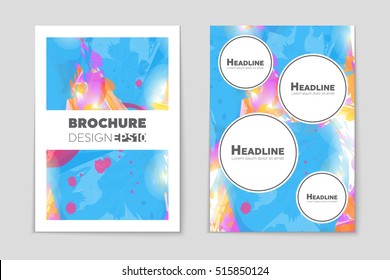 Abstract vector layout background set. For art template design, list, page, mockup brochure theme style, banner, idea, cover, booklet, print, flyer, book, blank, card, ad, sign, sheet, flyer, a4.