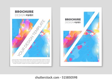 Abstract vector layout background set. For art template design, list, page, mockup brochure theme style, banner, idea, cover, booklet, print, flyer, book, blank, card, ad, sign, sheet, flyer, a4.