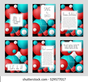 Abstract vector layout background set. For art template design, list, page, mockup brochure theme style, banner, idea, cover, booklet, flyer, book, blank, card, ad, sign, sheet, flyer, a4.