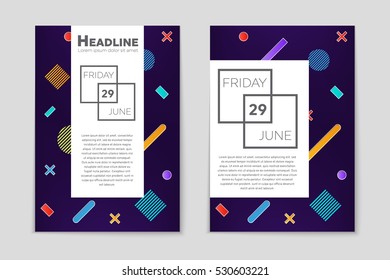 Abstract vector layout background set. For art template design, list, page, mockup brochure theme style, banner, idea, cover, booklet, print, book, blank, card, ad, sign, sheet, flyer, a4.