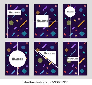 Abstract vector layout background set. For art template design, list, page, mockup brochure theme style, banner, idea, cover, booklet, print, book, blank, card, ad, sign, sheet, flyer, a4.