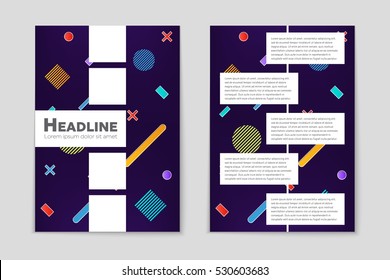 Abstract vector layout background set. For art template design, list, page, mockup brochure theme style, banner, idea, cover, booklet, print, book, blank, card, ad, sign, sheet, flyer, a4.
