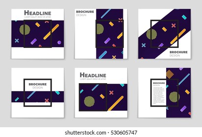 Abstract vector layout background set. For art template design, list, page, mockup brochure theme style, banner, idea, cover, booklet, print, book, blank, card, ad, sign, sheet, flyer, a4.
