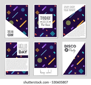 Abstract vector layout background set. For art template design, list, page, mockup brochure theme style, banner, idea, cover, booklet, print, book, blank, card, ad, sign, sheet, flyer, a4.