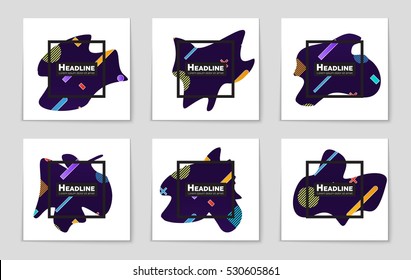 Abstract vector layout background set. For art template design, list, page, mockup brochure theme style, banner, idea, cover, booklet, print, book, blank, card, ad, sign, sheet, flyer, a4.