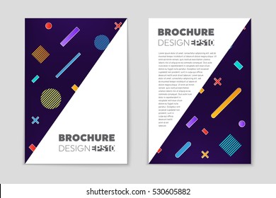 Abstract vector layout background set. For art template design, list, page, mockup brochure theme style, banner, idea, cover, booklet, print, book, blank, card, ad, sign, sheet, flyer, a4.