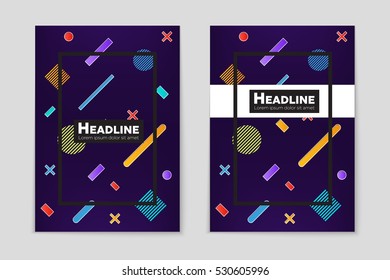 Abstract vector layout background set. For art template design, list, page, mockup brochure theme style, banner, idea, cover, booklet, print, book, blank, card, ad, sign, sheet, flyer, a4.
