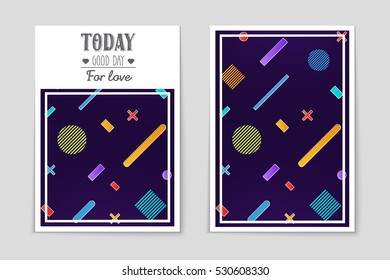 Abstract vector layout background set. For art template design, list, page, mockup brochure theme style, banner, idea, cover, booklet, print, book, blank, card, ad, sign, sheet, flyer, a4.