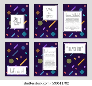 Abstract vector layout background set. For art template design, list, page, mockup brochure theme style, banner, idea, cover, booklet, print, book, blank, card, ad, sign, sheet, flyer, a4.