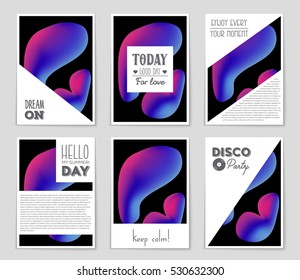 Abstract vector layout background set. For art template design, list, page, mockup brochure theme style, banner, idea, cover, booklet, print, book, blank, card, ad, sign, sheet, flyer, a4.