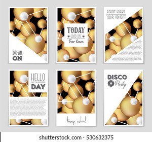 Abstract vector layout background set. For art template design, list, page, mockup brochure theme style, banner, idea, cover, booklet, print, book, blank, card, ad, sign, sheet, flyer, a4.