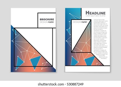 Abstract vector layout background set. For art template design, list, page, mockup brochure theme style, banner, idea, cover, booklet, print, book, blank, card, ad, sign, sheet, flyer, a4.
