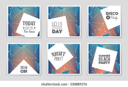 Abstract vector layout background set. For art template design, list, page, mockup brochure theme style, banner, idea, cover, booklet, print, book, blank, card, ad, sign, sheet, flyer, a4.
