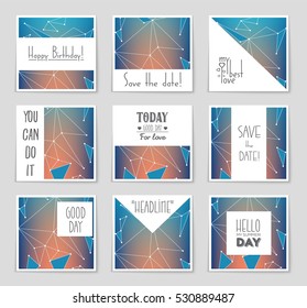 Abstract vector layout background set. For art template design, list, page, mockup brochure theme style, banner, idea, cover, booklet, print, book, blank, card, ad, sign, sheet, flyer, a4.