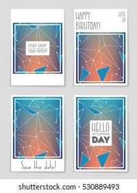 Abstract vector layout background set. For art template design, list, page, mockup brochure theme style, banner, idea, cover, booklet, print, book, blank, card, ad, sign, sheet, flyer, a4.