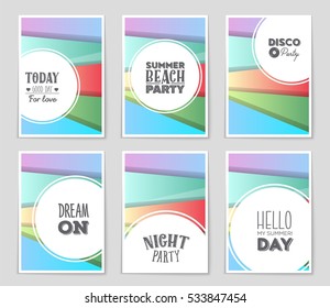 Abstract vector layout background set. For art template design, list, page, mockup brochure theme style, banner, idea, cover, booklet, print, book, blank, card, ad, sign, sheet, flyer, a4.