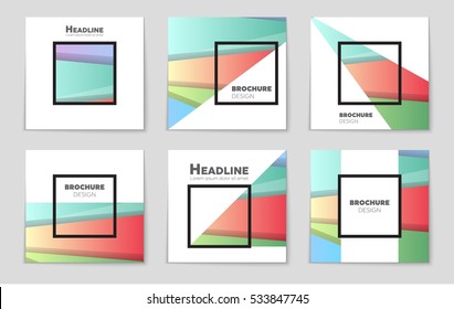 Abstract vector layout background set. For art template design, list, page, mockup brochure theme style, banner, idea, cover, booklet, print, book, blank, card, ad, sign, sheet, flyer, a4.