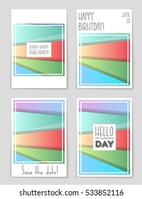 Abstract vector layout background set. For art template design, list, page, mockup brochure theme style, banner, idea, cover, booklet, print, book, blank, card, ad, sign, sheet, flyer, a4.