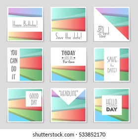 Abstract vector layout background set. For art template design, list, page, mockup brochure theme style, banner, idea, cover, booklet, print, book, blank, card, ad, sign, sheet, flyer, a4.