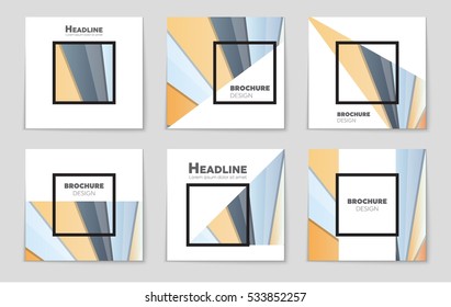 Abstract vector layout background set. For art template design, list, page, mockup brochure theme style, banner, idea, cover, booklet, print, book, blank, card, ad, sign, sheet, flyer, a4.