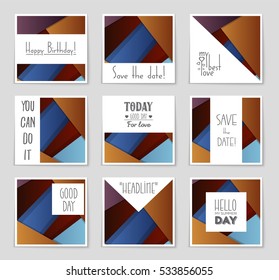Abstract vector layout background set. For art template design, list, page, mockup brochure theme style, banner, idea, cover, booklet, print, flyer, book, blank, card, ad, sign, sheet, a4.