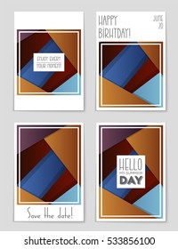 Abstract vector layout background set. For art template design, list, page, mockup brochure theme style, banner, idea, cover, booklet, print, flyer, book, blank, card, ad, sign, sheet, a4.