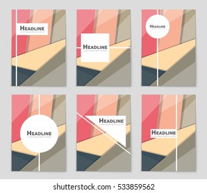 Abstract vector layout background set. For art template design, list, page, mockup brochure theme style, banner, idea, cover, booklet, print, flyer, book, blank, card, ad, sign, sheet, a4.