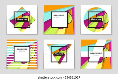 Abstract vector layout background set. For art template design, list, page, mockup brochure theme style, banner, idea, cover, booklet, print, flyer, book, blank, card, ad, sign, sheet, a4.