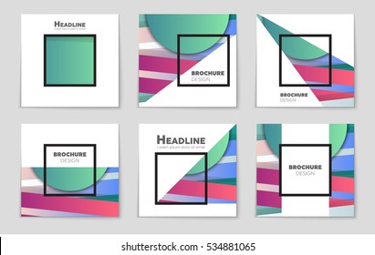 Abstract vector layout background set. For art template design, list, page, mockup brochure theme style, banner, idea, cover, booklet, print, flyer, book, blank, card, ad, sign, sheet, a4.