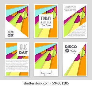 Abstract vector layout background set. For art template design, list, page, mockup brochure theme style, banner, idea, cover, booklet, print, flyer, book, blank, card, ad, sign, sheet, a4.