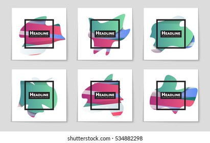 Abstract vector layout background set. For art template design, list, page, mockup brochure theme style, banner, idea, cover, booklet, print, flyer, book, blank, card, ad, sign, sheet, a4.