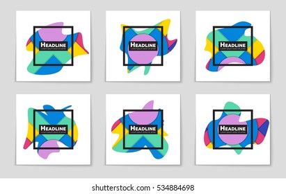 Abstract vector layout background set. For art template design, list, page, mockup brochure theme style, banner, idea, cover, booklet, print, flyer, book, blank, card, ad, sign, sheet, a4.