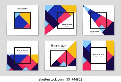 Abstract vector layout background set. For art template design, list, page, mockup brochure theme style, banner, idea, cover, booklet, print, flyer, book, blank, card, ad, sign, sheet, a4.