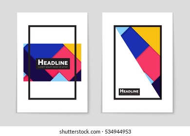 Abstract vector layout background set. For art template design, list, page, mockup brochure theme style, banner, idea, cover, booklet, print, flyer, book, blank, card, ad, sign, sheet, a4.