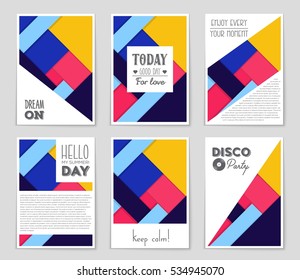 Abstract vector layout background set. For art template design, list, page, mockup brochure theme style, banner, idea, cover, booklet, print, flyer, book, blank, card, ad, sign, sheet, a4.