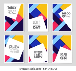 Abstract vector layout background set. For art template design, list, page, mockup brochure theme style, banner, idea, cover, booklet, print, flyer, book, blank, card, ad, sign, sheet, a4.
