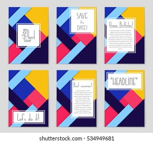 Abstract vector layout background set. For art template design, list, page, mockup brochure theme style, banner, idea, cover, booklet, print, flyer, book, blank, card, ad, sign, sheet, a4.