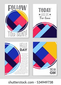 Abstract vector layout background set. For art template design, list, page, mockup brochure theme style, banner, idea, cover, booklet, print, flyer, book, blank, card, ad, sign, sheet, a4.