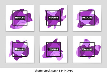 Abstract vector layout background set. For art template design, list, page, mockup brochure theme style, banner, idea, cover, booklet, print, flyer, book, blank, card, ad, sign, sheet, a4.