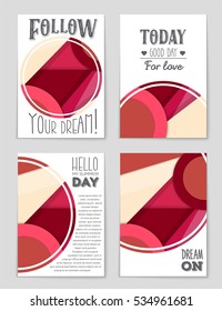 Abstract vector layout background set. For art template design, list, page, mockup brochure theme style, banner, idea, cover, booklet, print, flyer, book, blank, card, ad, sign, sheet, a4.