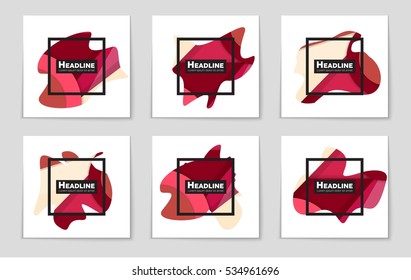 Abstract vector layout background set. For art template design, list, page, mockup brochure theme style, banner, idea, cover, booklet, print, flyer, book, blank, card, ad, sign, sheet, a4.