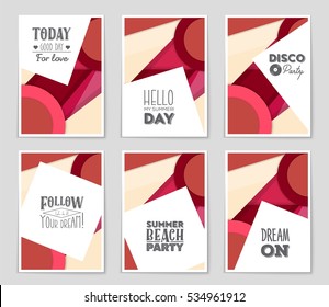 Abstract vector layout background set. For art template design, list, page, mockup brochure theme style, banner, idea, cover, booklet, print, flyer, book, blank, card, ad, sign, sheet, a4.