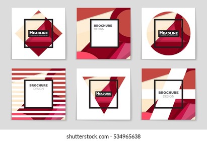 Abstract vector layout background set. For art template design, list, page, mockup brochure theme style, banner, idea, cover, booklet, print, flyer, book, blank, card, ad, sign, sheet, a4.
